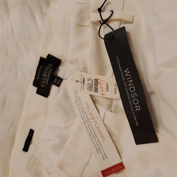 Talbots Windsor Italian Flannel fully-lined ivory pants - 16WP - Picture 6 of 10